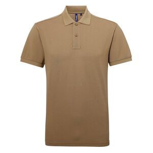 Asquith & Fox Mens Short Sleeve Performance Blend Polo Shirt / Khaki